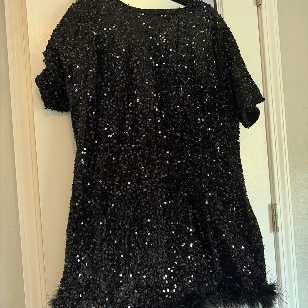 Fashion Nova Black Sequin Mini Dress